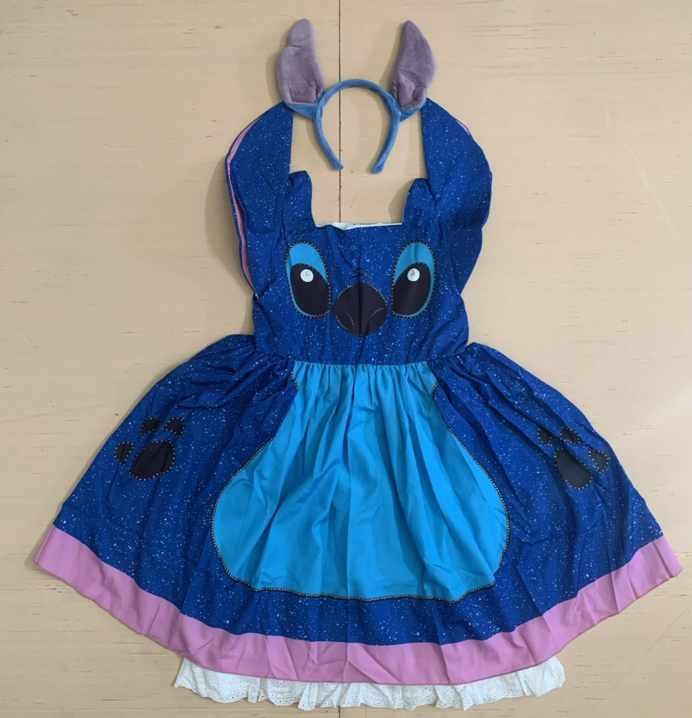 Disney Girls Kids Size 130 (Year 7-8 )Stitch Character Flutter Sleeve Dress